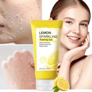 Mooyam Lemon Exfoliating Brightening Gel for Face & Body, Deep Cleansing Moisturizing Scrub, Gentle Exfoliation, Smooth Skin for All Skin Types 3.38 oz