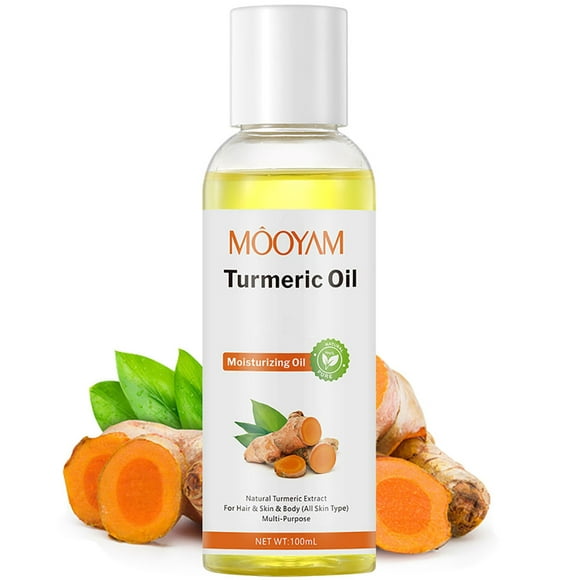Mooyam Turmeric Oil for Face and Body - Glow Face Essential Oil Brighten and Hydrate Skin for Dry Skin 3.38 oz