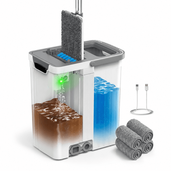 Mop And Bucket Set Flat System For Floorning
