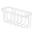 thumbnail image 1 of iDesign Gia Sink Suction Holder for Sponges, Scrubbers, Soap in Kitchen, Bathroom, Bathtubs, 5.75" x 2.25" x 2.5" - Pearl White, 1 of 4