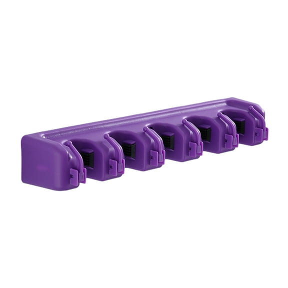 Mop Broom Holder Garden Tools Wall Mounted Organizer Storage Hooks Garage Storage Rack Hanger 5 Position and 6 Hooks for Home Kitchen Garden Organizing