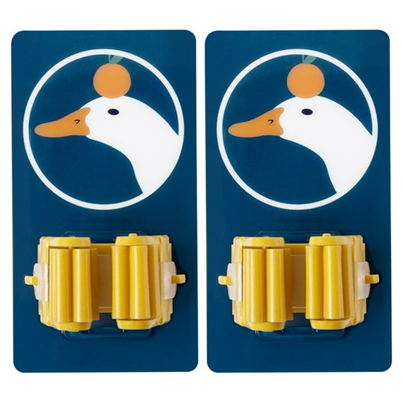 Mop Broom Holder Wall Mount | Strong Adhesive No-Drill Non-Slip Mop Clip | Heavy Duty Wall Bracket | Non-marking Mop Hook | 1-Pack | Holds up to 11lbs | For Bathroom, Kitchen, Garage