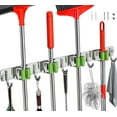 thumbnail image 1 of Mop and Broom Holder Wall Mounted/Broom and Mop Organizer Wall Hanger/Mop Broom Hanger Wall Mount/ Mop Broom Organizer Wall Mount/Tool Organizer Wall Mount/Garage Tool Organizer(4 Racks 5 Hooks), 1 of 12