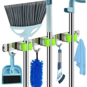 Mop and Broom Holder Wall Mounted/Broom and Mop Organizer Wall Hanger/Mop Broom Hanger Wall Mount/ Mop Broom Organizer Wall Mount/Tool Organizer Wall Mount/Garage Tool Organizer(3 Racks 4 Hooks)
