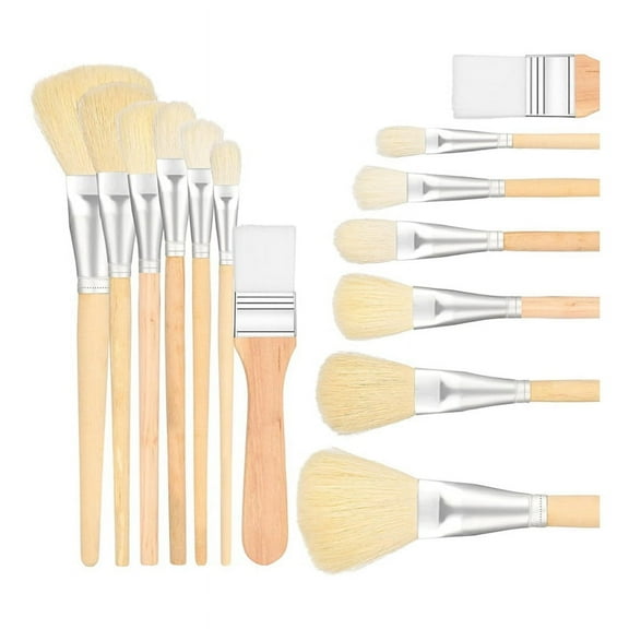 Mop Brush for Acrylic Painting, Versatile Blending Paint Brushes Painting Goat Hair Set
