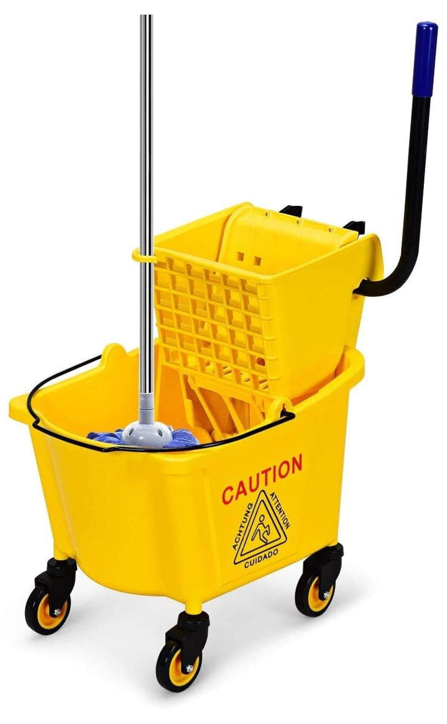 Mop Bucket, Household Bucket with Wringer, Side Press Mop Bucket with