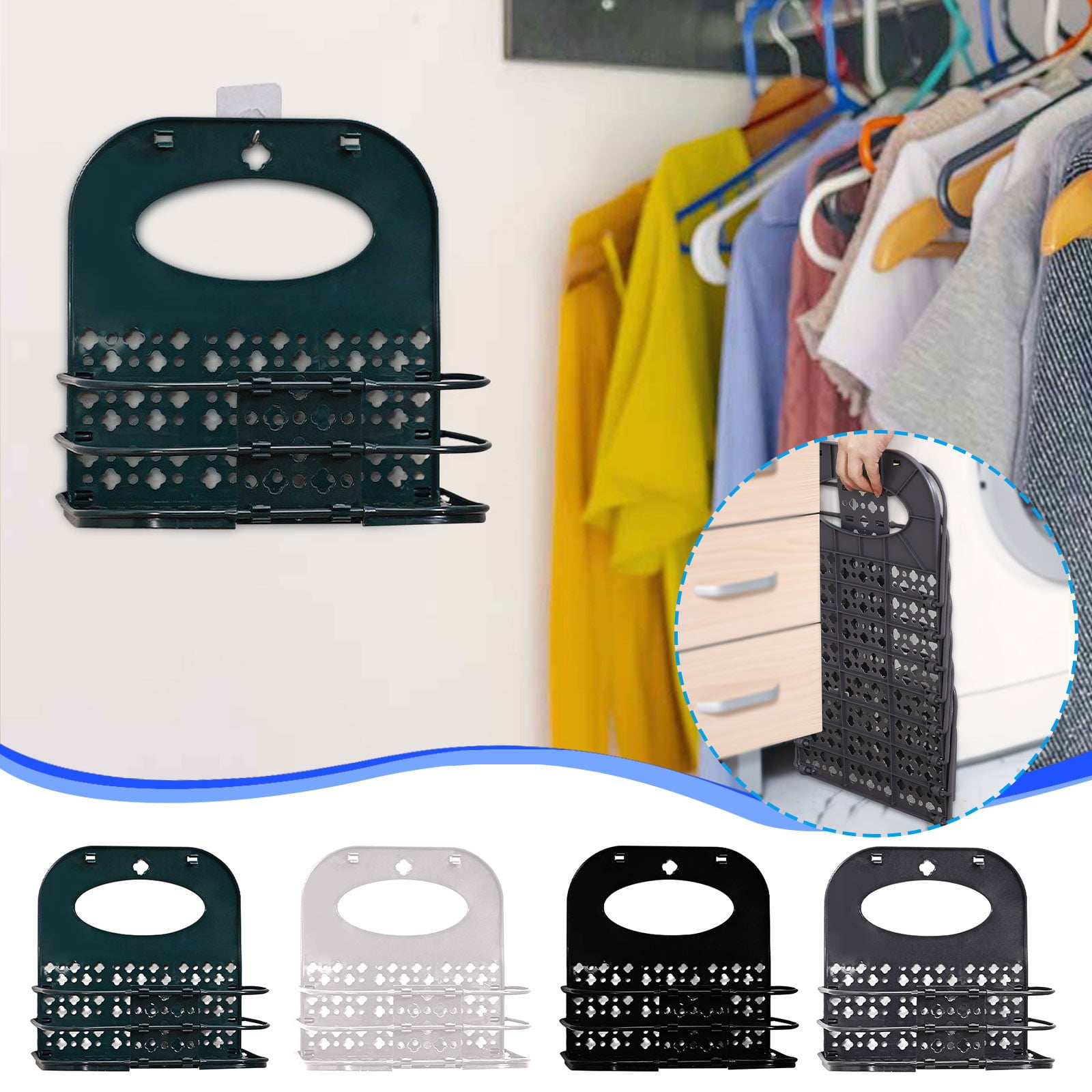 Mop Clip Nohole Bathroom Mop Shelf Household Wallmounted Hook Storage