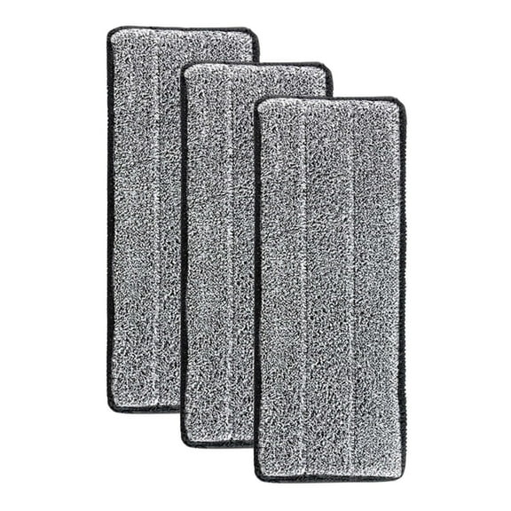 Mop Cloth Microfiber Cleaning Pads Reusable Microfiber Mop Pads for 18 Inch Mop, Hardwood Floor Replacement Cleaning Mop Pads, Machine Washes Gray 3Pc