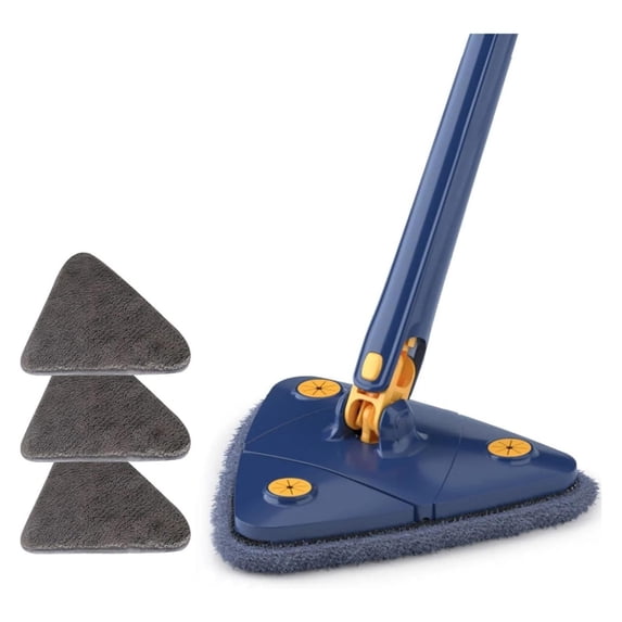 Mop Extendable Adjustable 110 Cm Cleaning Mop for Tub Tile Floor Wall Cleaning Mop Deep Cleaning Mop ( Color : Blue-3x Mop Clothes )
