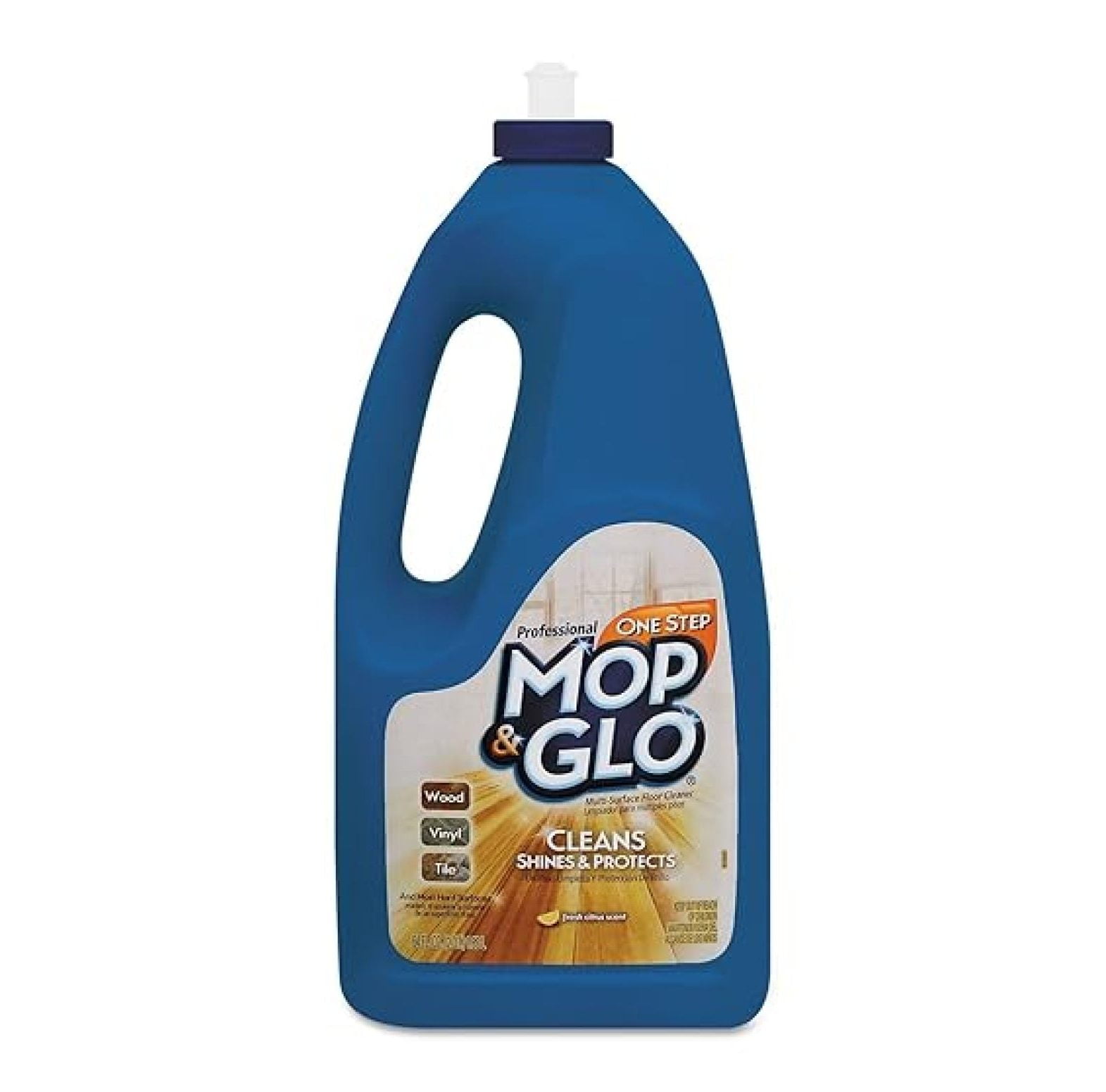 Mop & Glo Floor Cleaner Lemon Scent - 64oz, 6/Carton - For Tile, Vinyl ...
