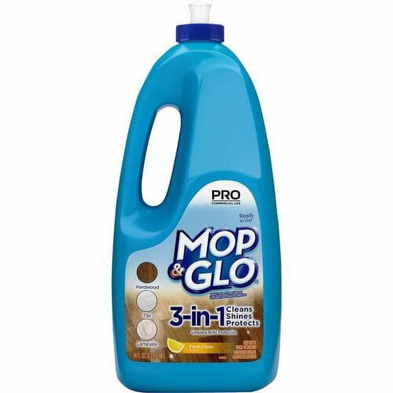 Mop & Glo Multi-surface Floor Cleaner - 64 oz (4 lb) - Lemon Scent - 1 Each - Tan | Bundle of 5 Each