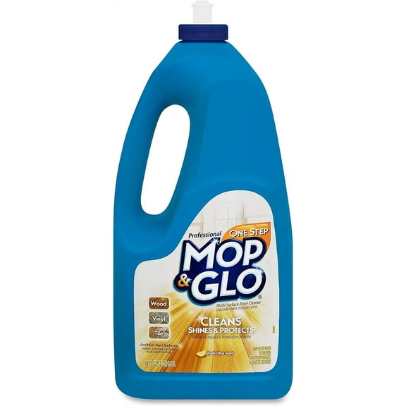 Mop & Glo Professional Multi-Surface Floor Cleaner, 384 fl oz (6 Bottles x 64 oz), Triple Action Shine Cleaner