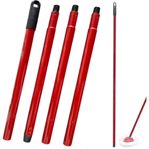 Mop Handle for Ocedar, Spin Mop Handle for O Cedar 4-Section 28.5-to-55inch Mop Replacement Compatible with Ocedar Easy Wring Mop Refills Screw Joint