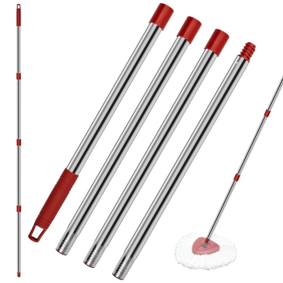1-Pack 4-Section Mop Handle Replacement for O-Cedar Mop Systems, 30" to 58" Adjustable Length