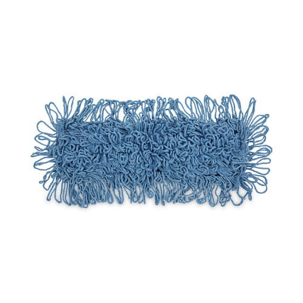 Mop Head, Dust, Looped-End, Cotton/Synthetic Fibers, 18 x 5, Blue Mop Head, Dust, Looped-End, Cotton/Synthetic Fibers, 18 x 5, Blue