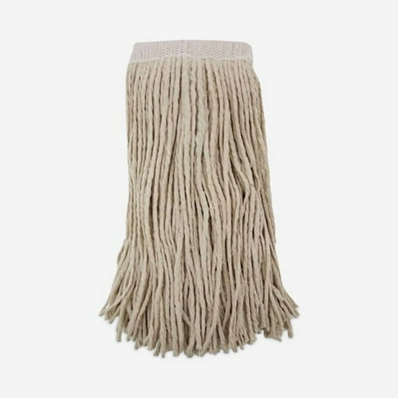 Mop Head, Premium Saddleback Head, Cotton Fiber, 24 oz, White, 12/Carton | Bundle of 2