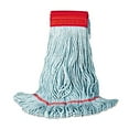 thumbnail image 1 of Mop Head, Premium Standard Head, Cotton/Synthetic Fiber, Medium, Blue, 12/Carton, 1 of 2