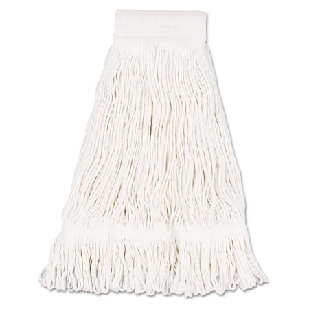 Mop Head, Pro Loop Web/Tailband, Premium Saddleback Head, Ctn, 24-Oz., Wh, 12/Ct