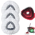 thumbnail image 1 of Mop Heads Replacements for Ocedar, Mop Replace Head for O Cedar, Spin Mop Replacement Head for Ocedar Easy Wring 1 Tank System, Mop Heads Include 3 Pack Spin Mop Refills and 1 Pack Scrubber Mop Head, 1 of 6