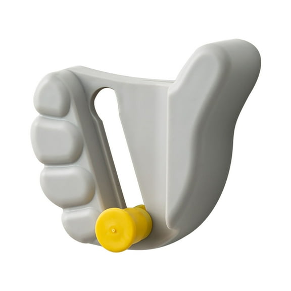 Mop Holder, Gaqring Strong Adhesive Wall Mount Mop Rack, High Load Bearing ABS Bathroom Storage Clip for Wet Mops Tools, Gray