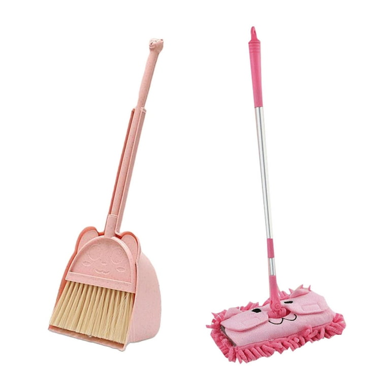 Wooden Children Cleaning Tools Set Mini Broom Mop Dustpan for Kids