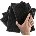 thumbnail image 1 of Mop Mob 10" x 4.5" Heavy Duty Black Nylon Scrub & Scour Pad, 5 Pack, 1 of 6