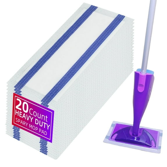 Mop Pad Refill Compatible with SwifferWet Jet Spray Mop, Wet Jet Mopping Pads for All Purpose Multi Surface Hardwood Floor Cleaning, 4 Layers Thickened and Super Absorbent, 20 Count.