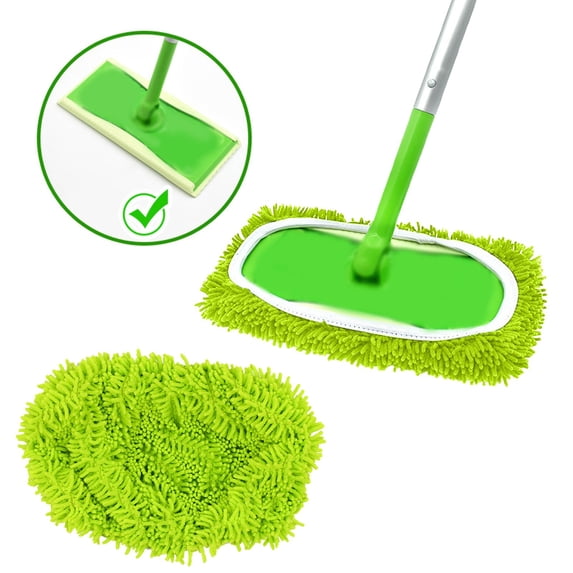 Mop Pad Replacement Head, Washable Fiber, Reusable Cleaning Mat, Superior Dirt Trapping, Easy Machine Wash, Universal Fit Mop Refill, Topliu