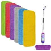 Reusable Microfiber Mop Pads for SwifferPowerMop 6 Pack, Power Mop Pads Refills for 13 ''-15 '' Spray Mop, Machine Washable Pad Replacement for Multi-Surface Floor Cleaning