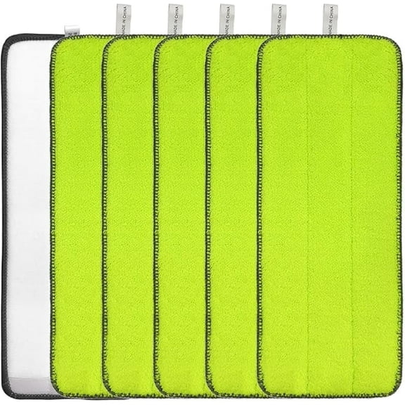 Mop Pads for Libman Rinse 'n Wring Mop and Bucket System-13" x 5" Microfiber Multi-Purpose Cloth,6 Pack Upgraded Replacement Refills Reusable Flat Replacement Heads Pads for Wet Or Dry Floor Cleaning