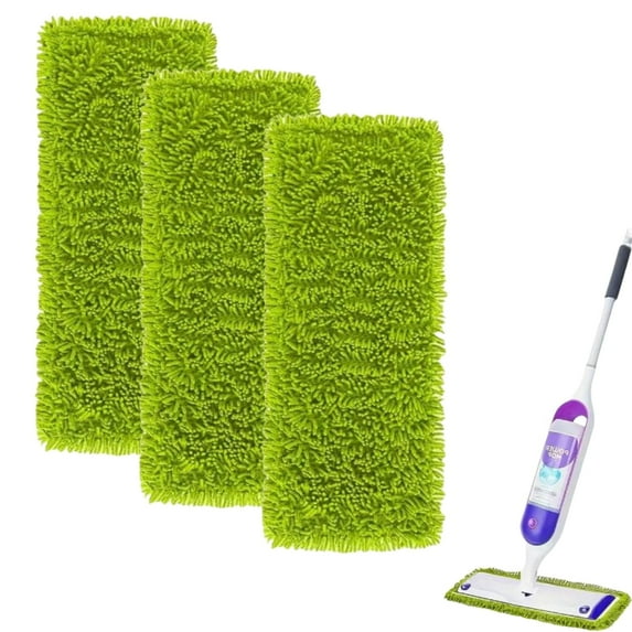 Mop Pads for Swiffer Power Mop,3 Pack Reusable PowerMop Refills Microfiber Mop Pad Compatible with Swiffer Spray Mop with Reusable Washable Pads Refill for Floor Cleaning,15.3 * 5.1 Inch