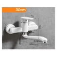 thumbnail image 1 of Mop Pool Faucet White Kitchen Tap Brass Sink Faucet Wall Mounted Kitchen Faucet Single Handle Washing Basin Hot & Cold Mixer Tap ,Effortless Installation, 1 of 6