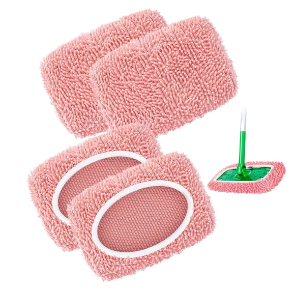 Mop Refill Heads Machine Washable Microfiber Replacement Cleaning Sheets For Hard Grounds 4 Pack Cleaning Cloths