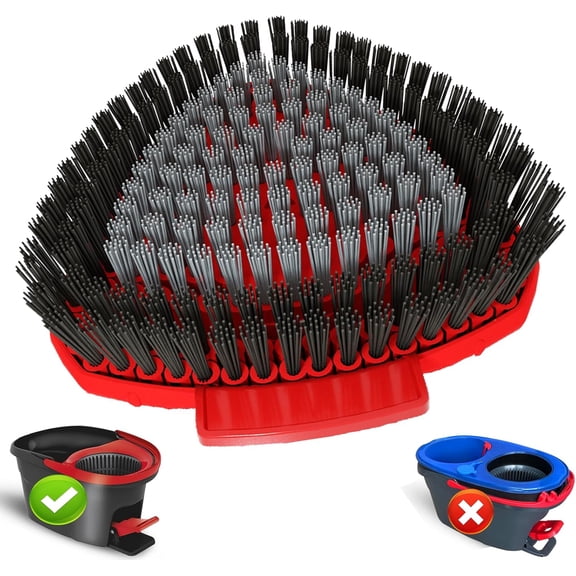 Mop Replace  Compatible with O Cedar EasyWring 1 ,Spin Replacements Heads,Scrub Brush Attachment for Bathroom,Kitchen and Various of Hard Floors