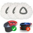 thumbnail image 1 of Mop Replace Head [ 3 Pack ] Mop Refills Compatible with Triangle Spin Mop, Made of Microfiber, Deep Cleaning Machine Washable and Easy-to-Replace, 1 of 4