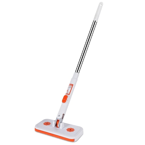 Mop Set,Wet and Dry Use Mops,33.86" Long Handle Convenient Cloth Changing Mop,Dust Cleaner Lazy Mops With Locking Head, For Multi Clean & Dry Mopping And Sweeping Cleaning (White)