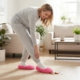 thumbnail image 1 of Mop Slippers Shoes 1 Pairs (2 Pieces) - Microfiber Cleaning House Mop Slippers Floor Cleaning Tools Shoe Cover Soft Washable Reusable Chenille Foot Socks Floor Cleaning Tools Shoe Cover, 1 of 4