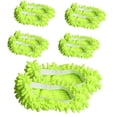 thumbnail image 1 of Mop Slippers Shoes 5 Pairs (10 Pieces) - Shoes Cover for Mop Dust Duster Slippers Cleaning Floor House Washable Floor Cleaning Tools Shoe Cover(Green), 1 of 8