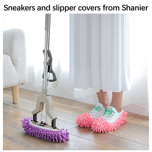 Mop Slippers for Floor Cleaning Supplies Microfiber Mopping Slippers Washable Reusable Mop Socks Mop Shoes Microfiber Foot Socks