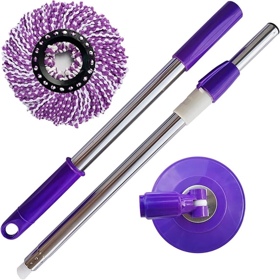 Mop Stick Replacement, 360 Degrees Rotating Telescopic Mop Handle, Robust Reinforced Plastic Disc for Mop Buckets, Professional Grade Replacement Part for Household Floor Cleaning Systems, by UKHCCC