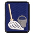 thumbnail image 1 of Mop and Bucket Cleaning Applique Multi-Color Embroidered Iron-On Patch - 2.0 Inch Mini, 1 of 5