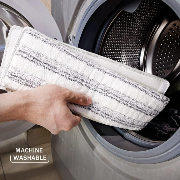 Mop and Bucket Set, Flat Mop and Bucket System with 8 Microfiber Pads