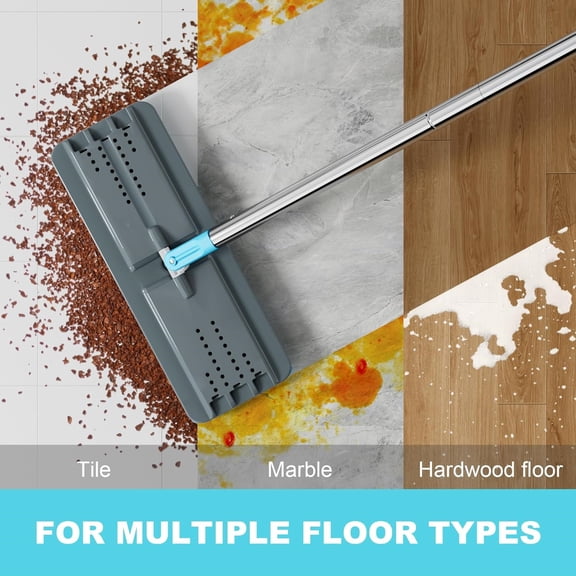 Mop and Bucket Set with Wringer, with 3 Reusable Microfiber Mop Pads, Mops for Floor Cleaning and Wall Cleaning, Hands-Free Flat Mop for Home Use