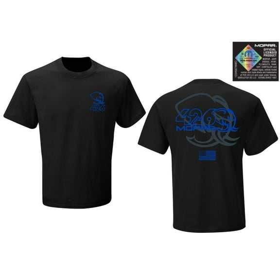 Mopar 426 Crate Hemi Men's Licensed Hellephant Logo Tee T-Shirt - Black (Small)