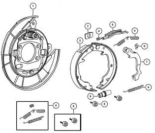 Mopar 6815 9652AA Parking Brake Backing Plate - Rear Right For 2007-2017 Dodge/Jeep/Chrysler