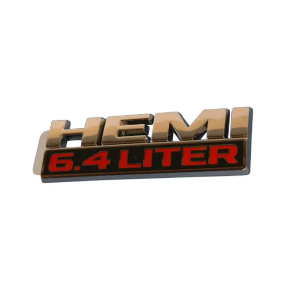 Mopar 68154708AB - 6.4 Liter Hemi Front Fender Logo Decal Emblem Nameplate Badge
