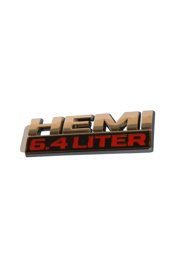 68154708AB - 6.4 Liter Hemi Front Fender Logo Decal Emblem Nameplate Badge