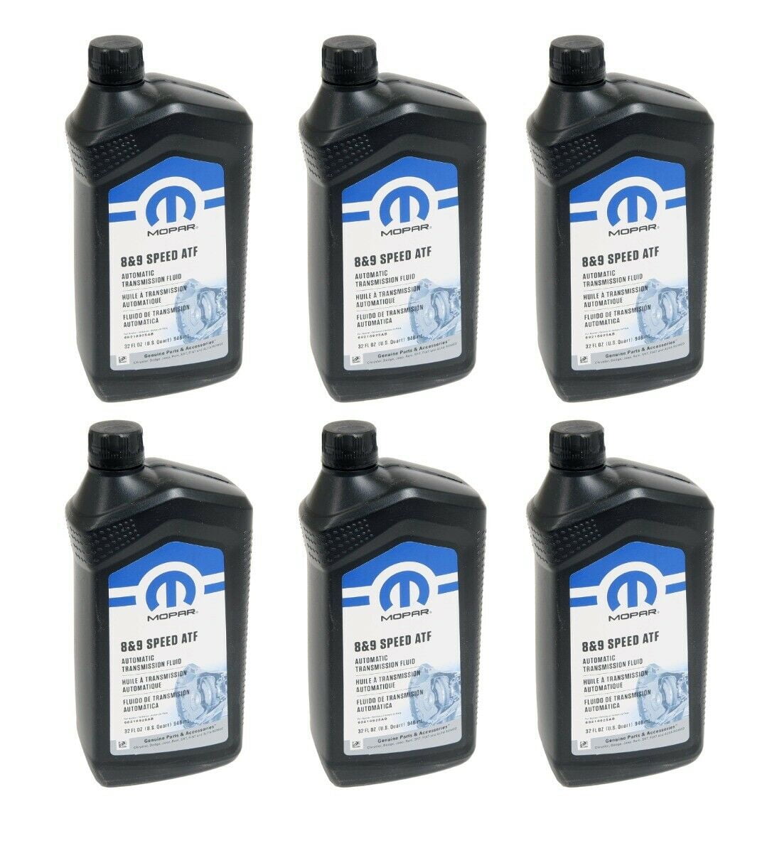 Mopar 8 and 9 Speed Automatic Transmission Fluid Case of 6 Quarts Chrysler Dodge Jeep