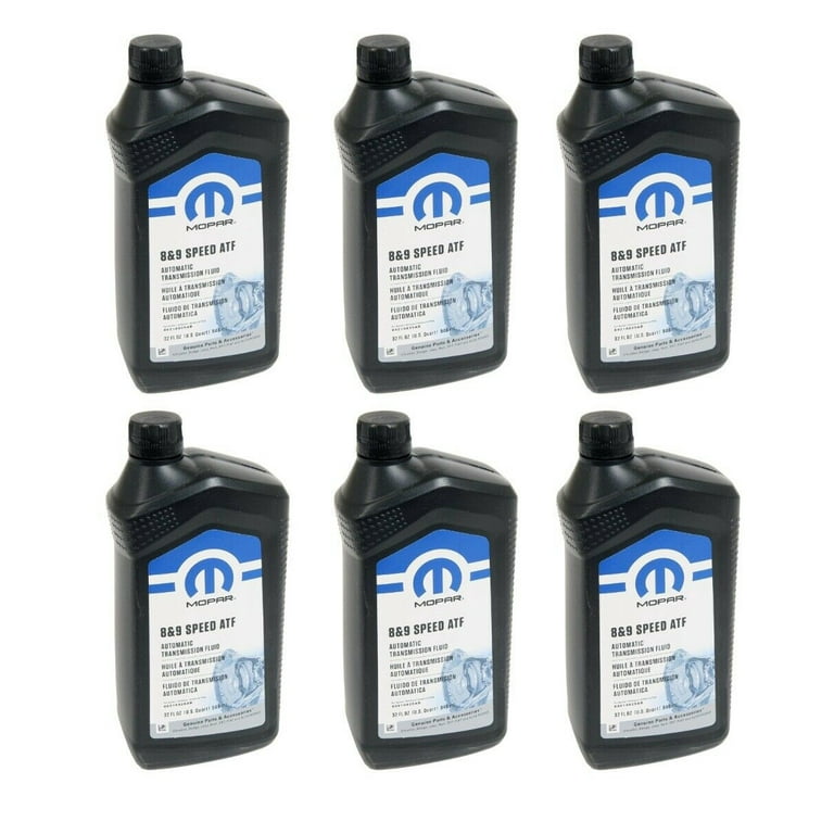 Mopar 8 and 9 Speed Automatic Transmission Fluid, Case of 6 Quarts Mopar 8 and 9 Speed Automatic Transmission Fluid, Case of 6 Quarts
