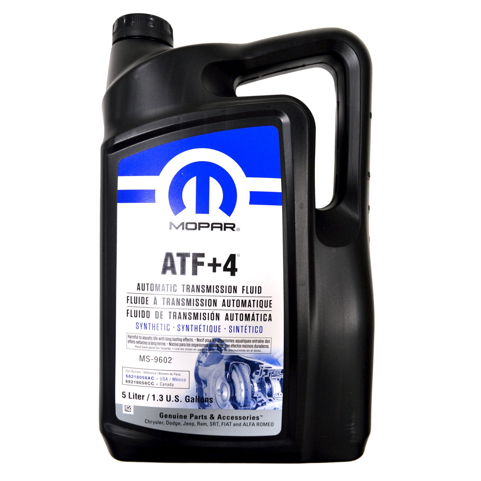 Mopar Automatic Transmission Fluid ATF+4 - 5 Liter (1.3 Gallon)
